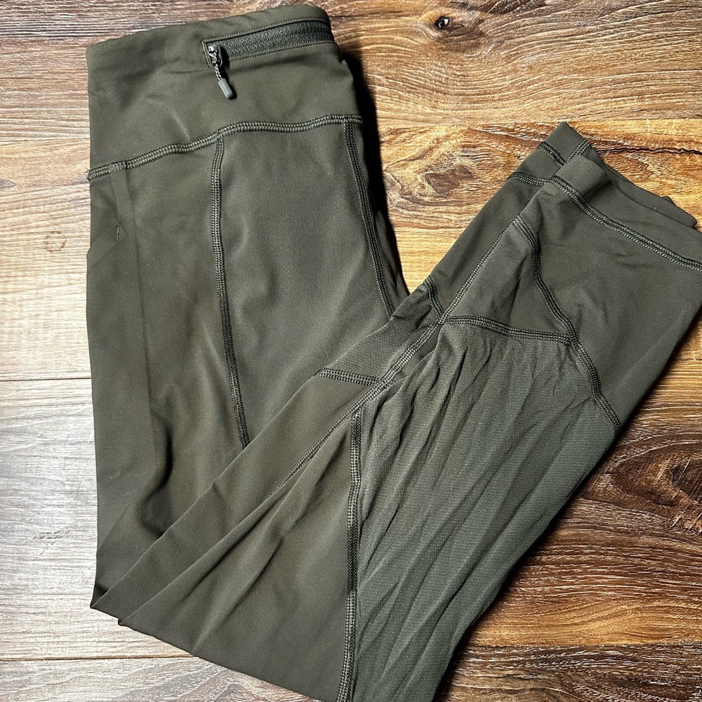 lululemon athletica Dark olive base pace legging